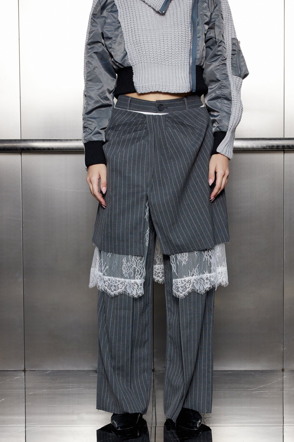 Yardley Lace Deconstruct Skirt Pants