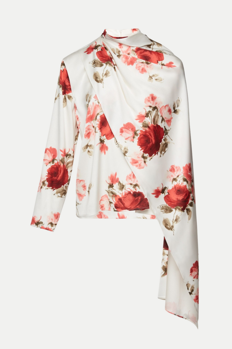 Yelena Print Scarf Blouse