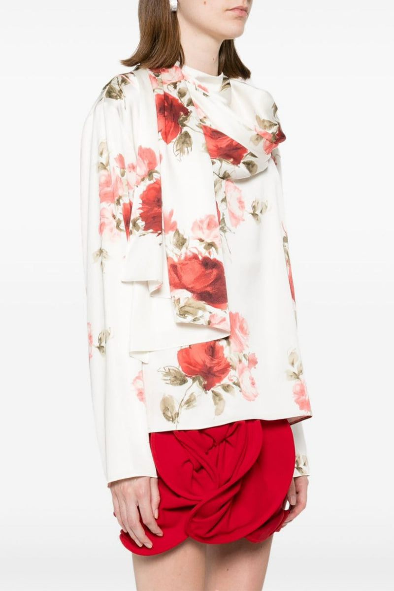 Yelena Print Scarf Blouse