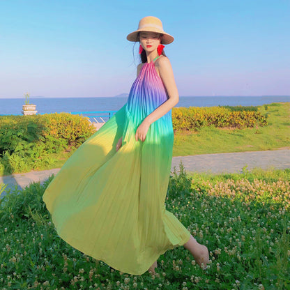Yellow Plus-size Beach Maxi Dress