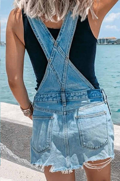 Blue Denim Overall Dress