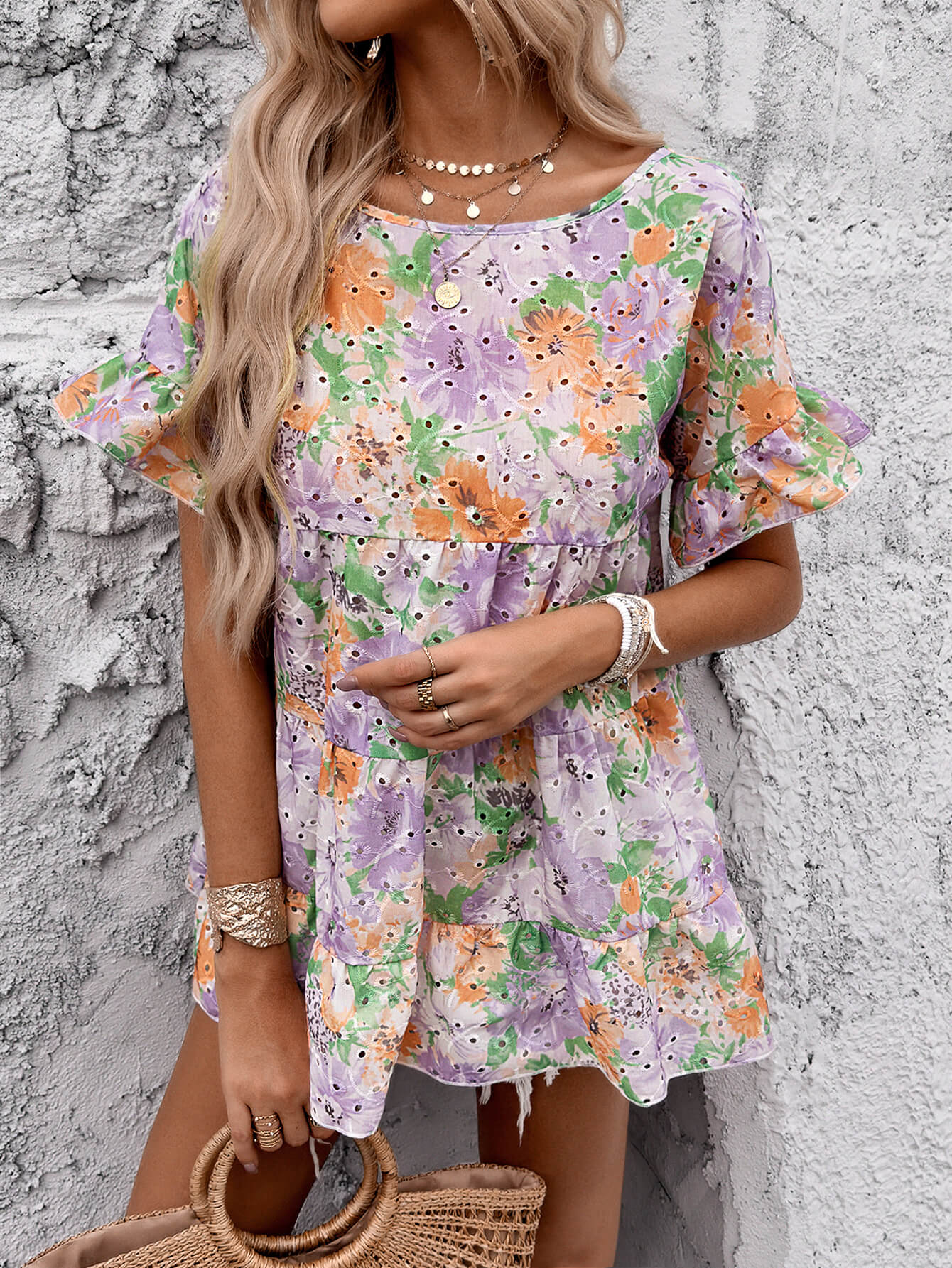 Emaline Printed Mini Dress