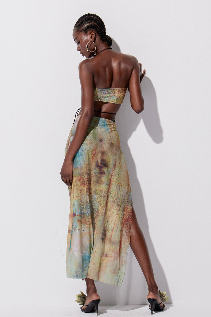 Zane Cutout Asymmetric Maxi Dress