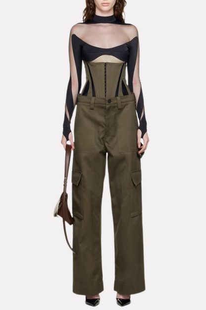 Zaniya Cargo Corset Pants Set
