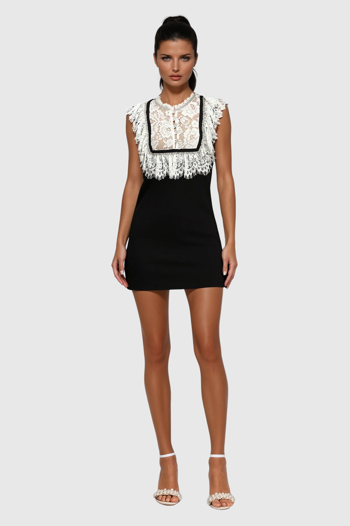 Zarah Lace Sleeveless Mini Dress