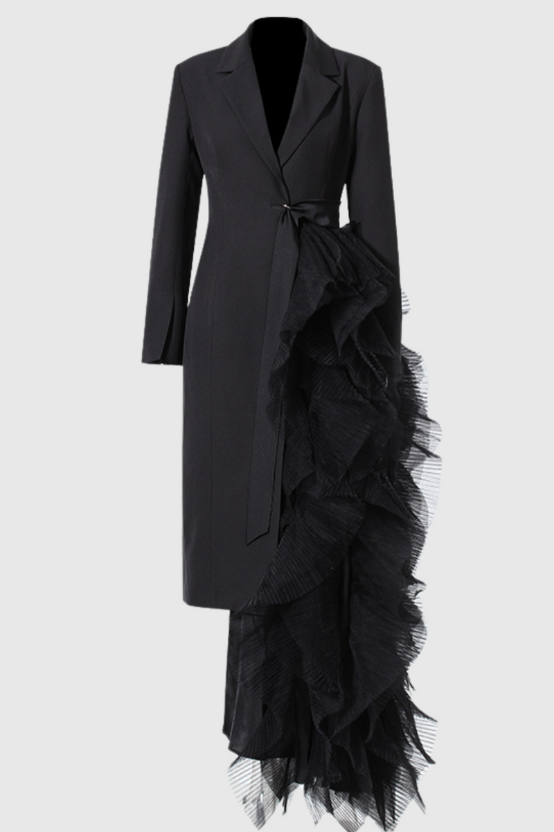 Zayla Mesh Coat in Black