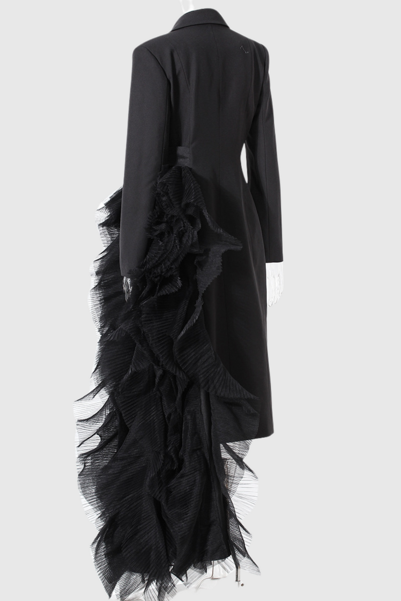 Zayla Mesh Coat in Black