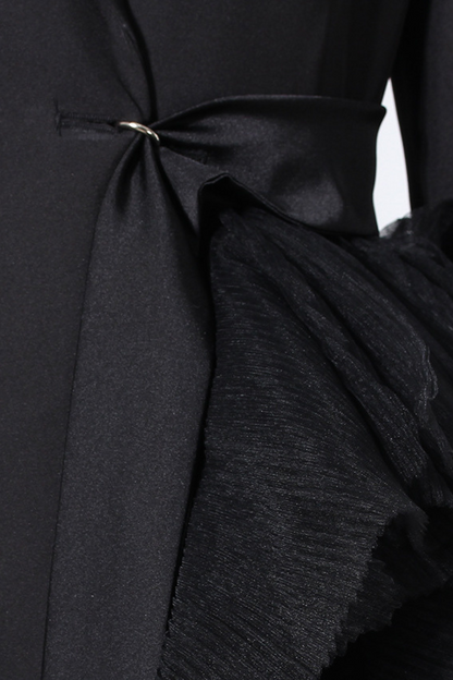 Zayla Mesh Coat in Black