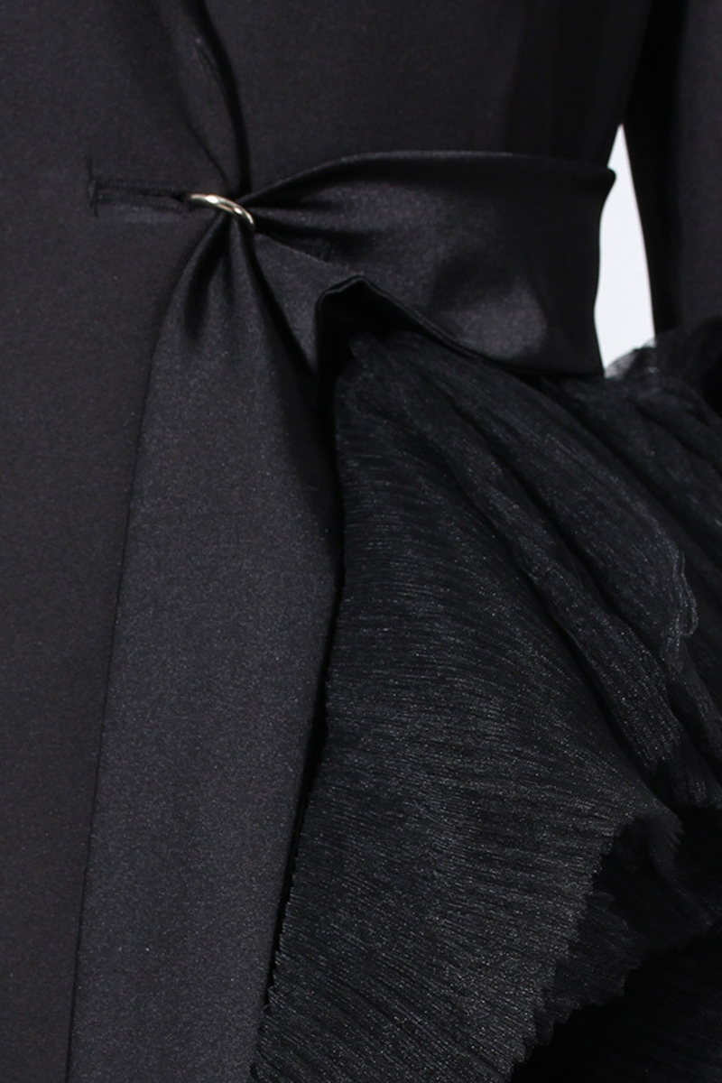 Zayla Mesh Coat in Black