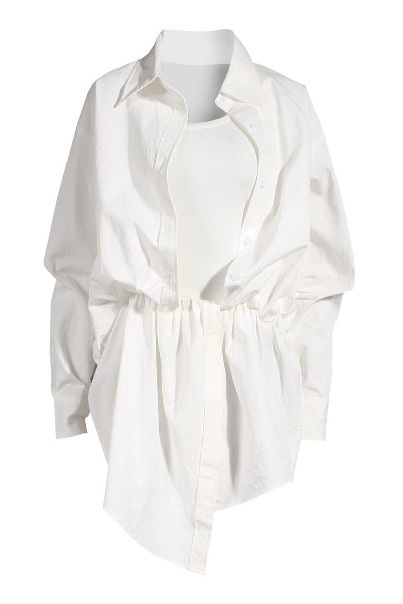 Zephyrine Asymmetric Faux Two Piece Shirt
