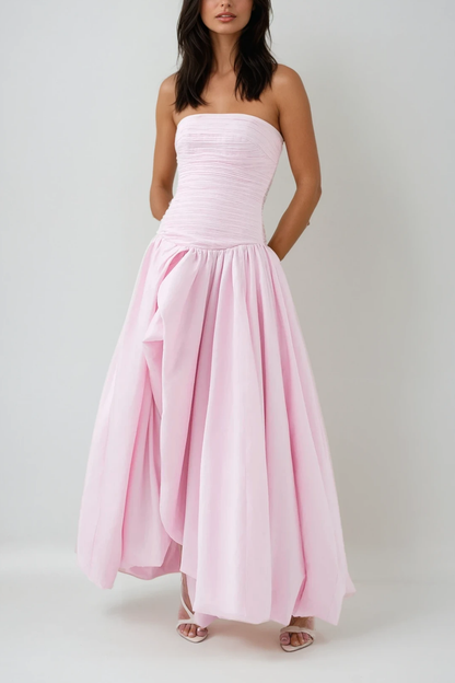 Ziska Strapless Split Ruffle Maxi Dress