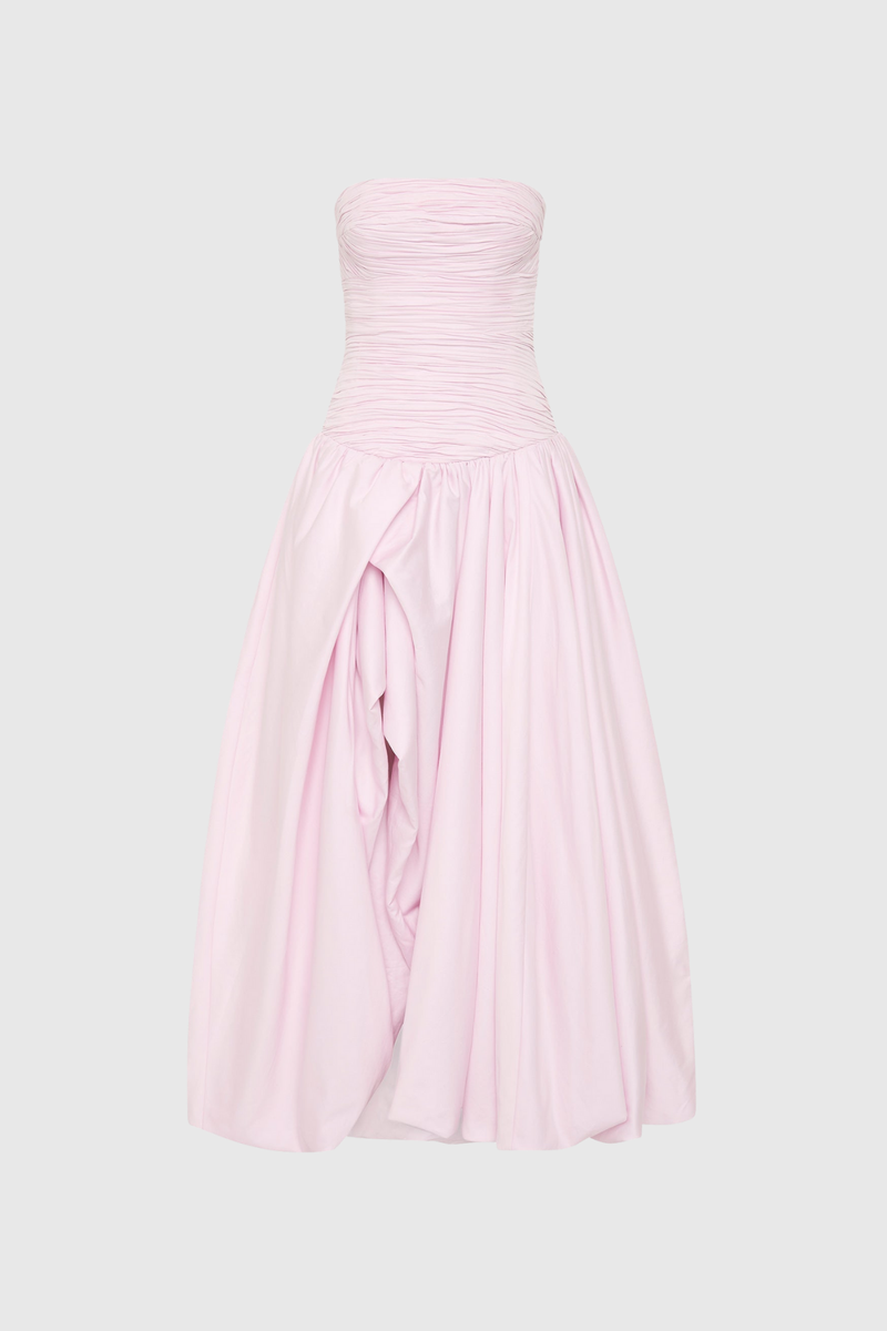Ziska Strapless Split Ruffle Maxi Dress