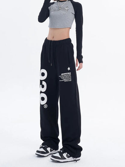 Hip Hop Trousers: High Waist Sweatpants