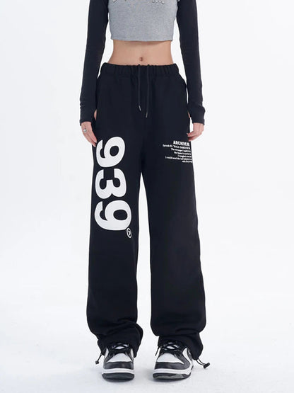 Hip Hop Trousers: High Waist Sweatpants
