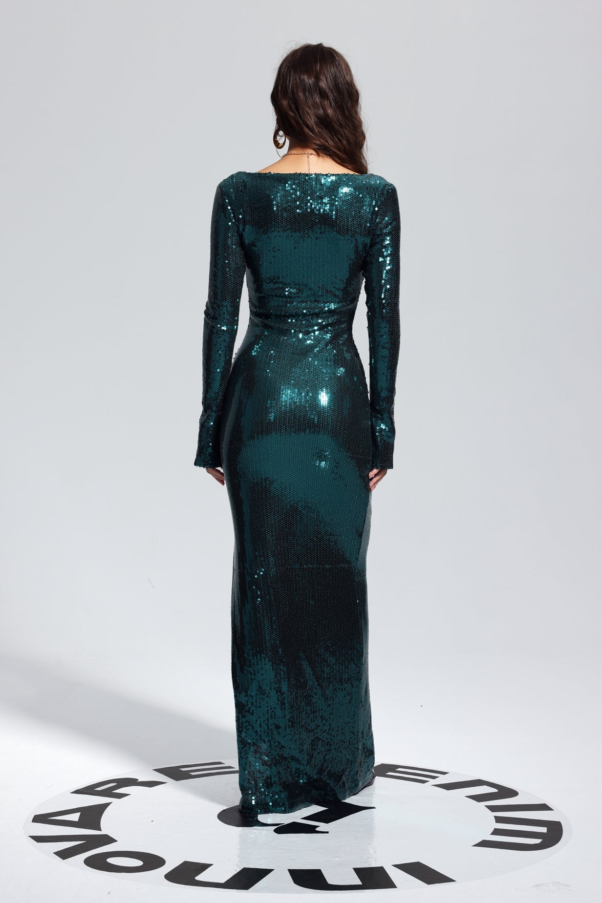 Aoibhe Sequin Maxi Dress in Green