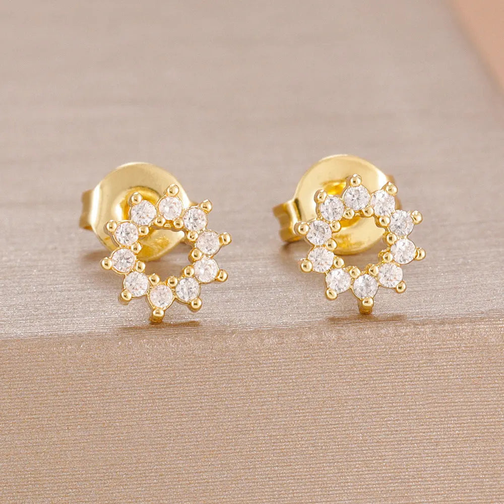 Elegant Diamond Stud Earrings