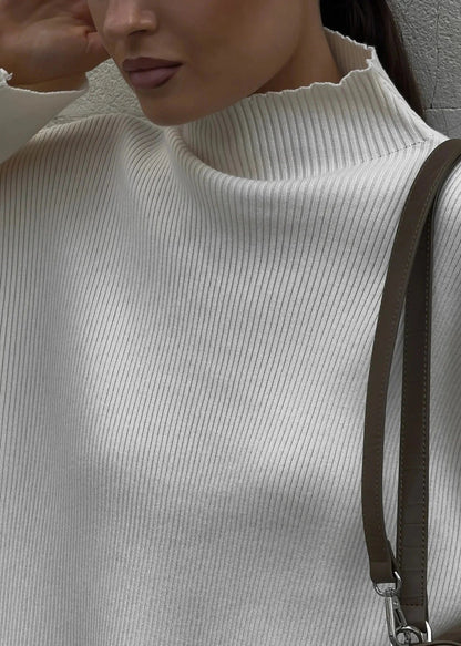 Turtleneck Sweater & Wide-leg Pants Set