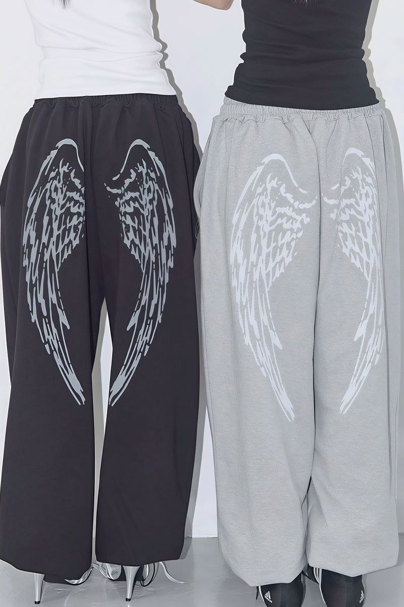 Hip Hop Graphic Baggy Straight Pants
