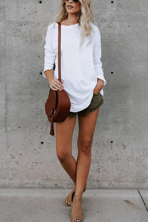 Moxidress Long Sleeves Cozy T-shirt
