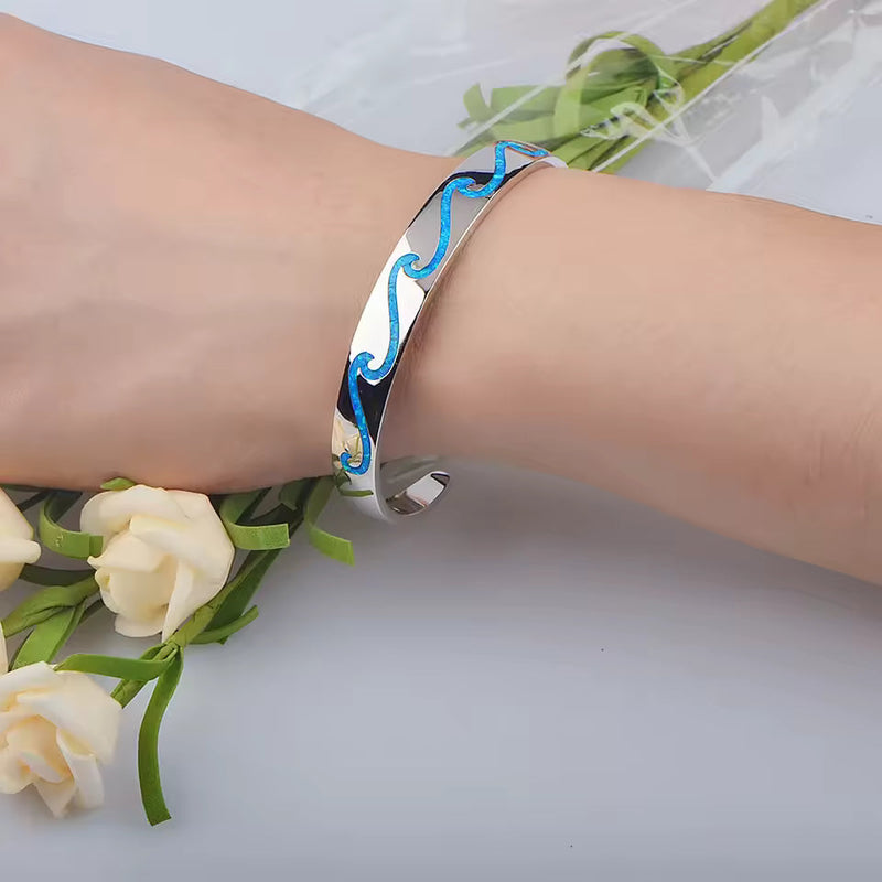 Elegant Blue Wave Bracelet