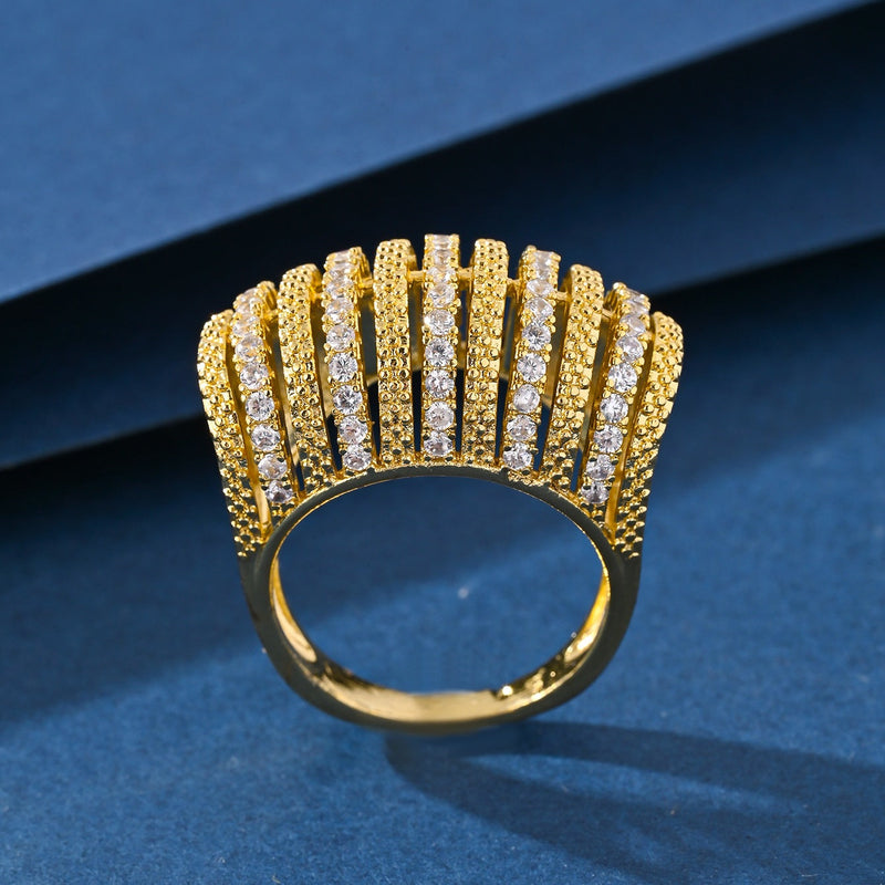 Statement Gold Diamond Ring