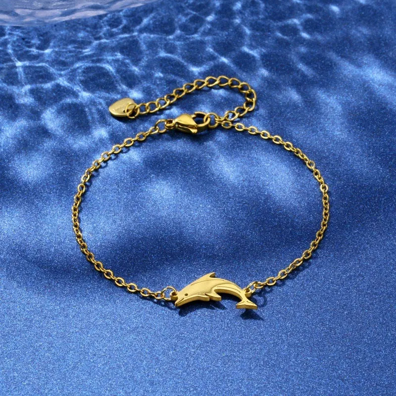 Gold Dolphin Bracelet