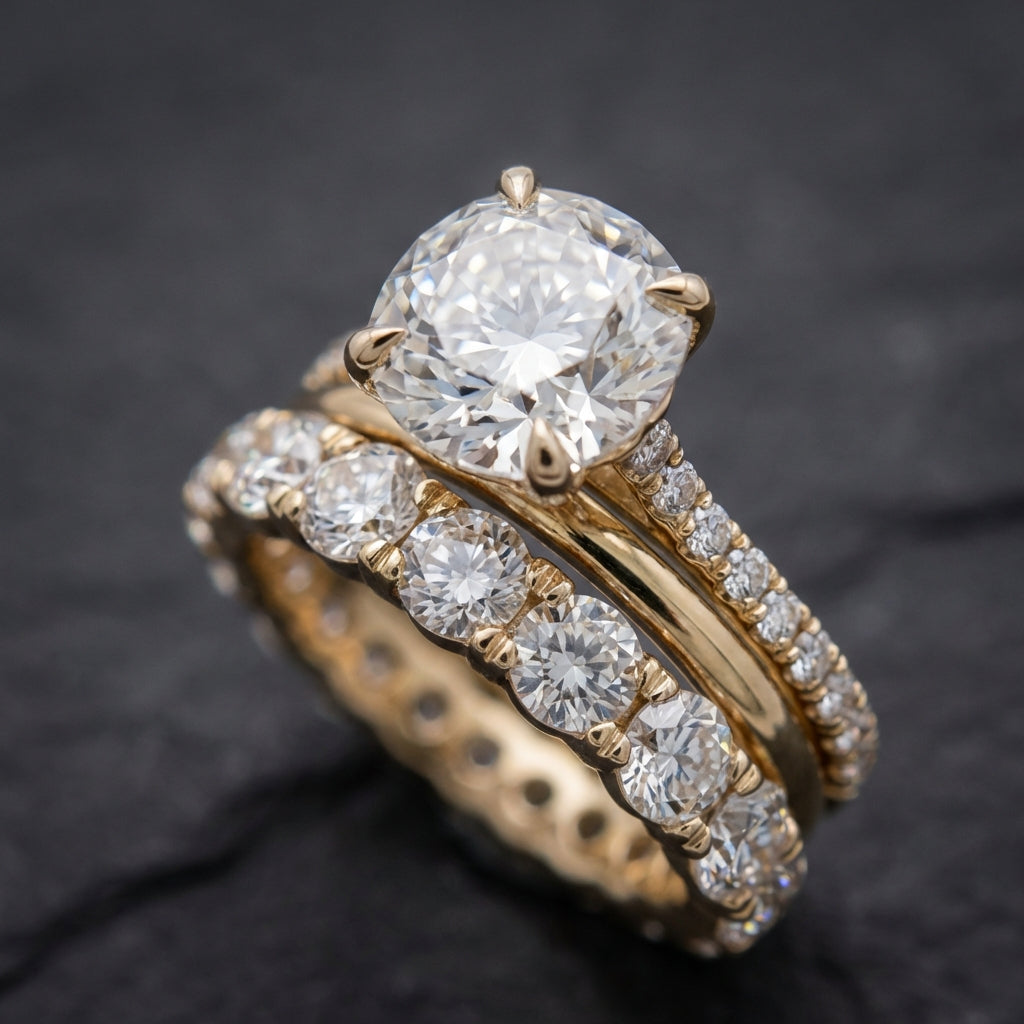 Vintage Bright Elegant Ring Set