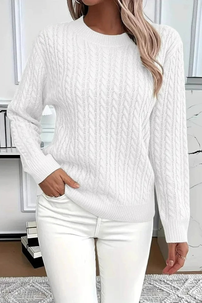 Round Neck Knit Sweater