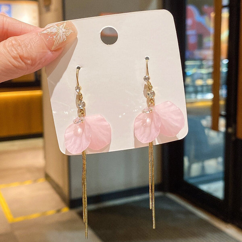 Romantic Pink Petal Earrings