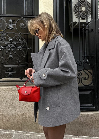 Clara - Double-breasted Wool Blend Coat