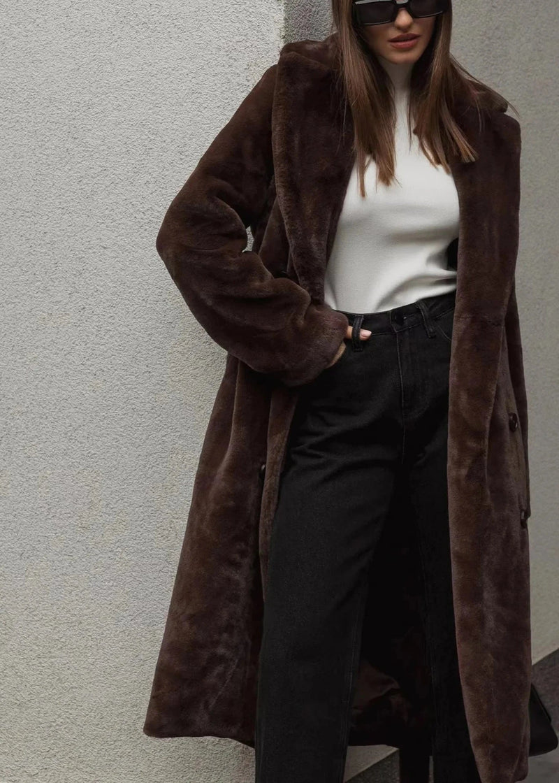 Classic Mink-style Velvet Coat