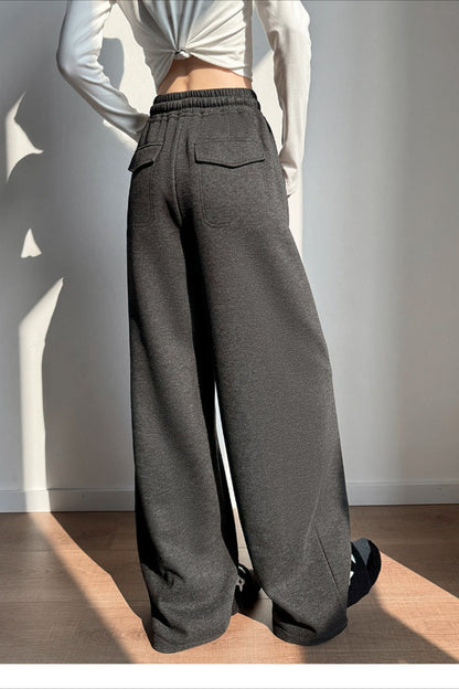 Plush Wool Curved Knit Pants