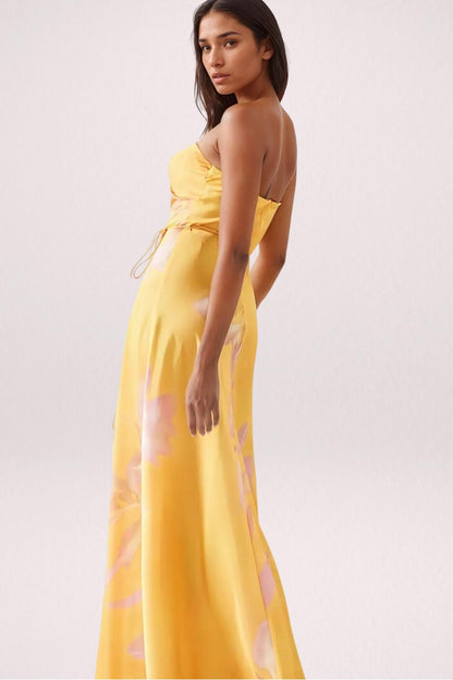 Satin Halter Neck Midi Dress