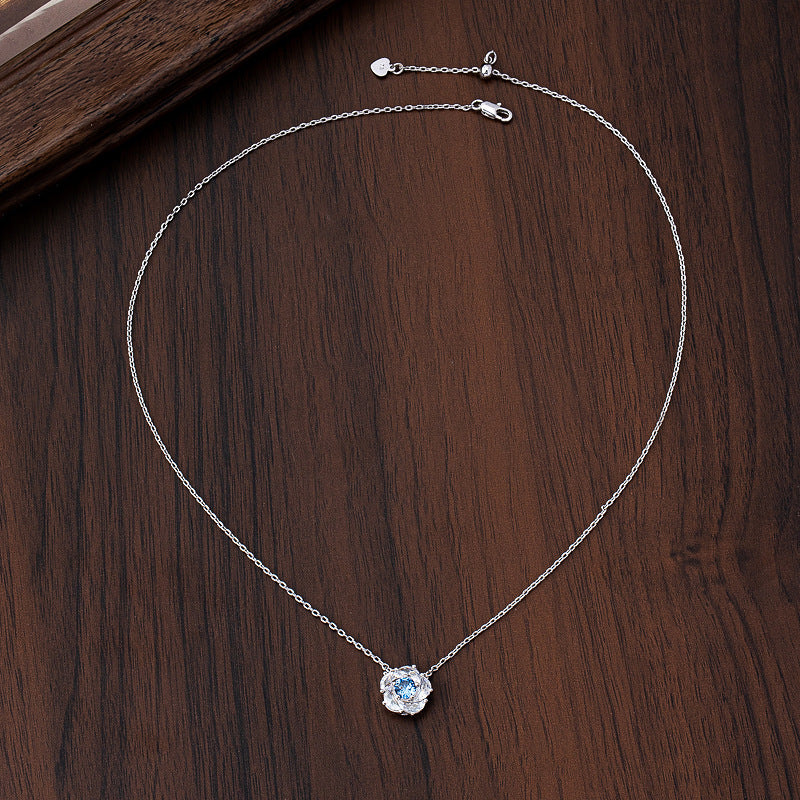 Elegant Blue Topaz Necklace