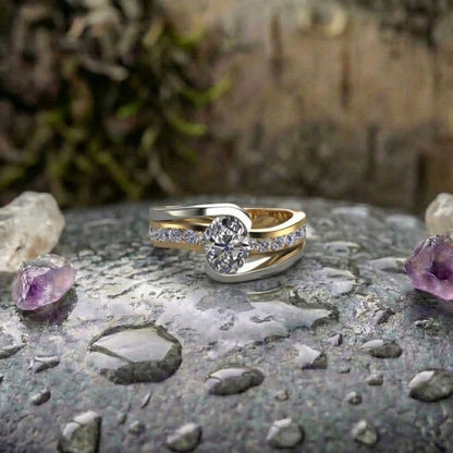 Vintage Bright Gold & Silver Ring