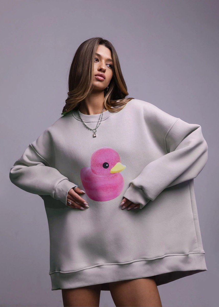 Playful Duck Graphic Sweatshirt