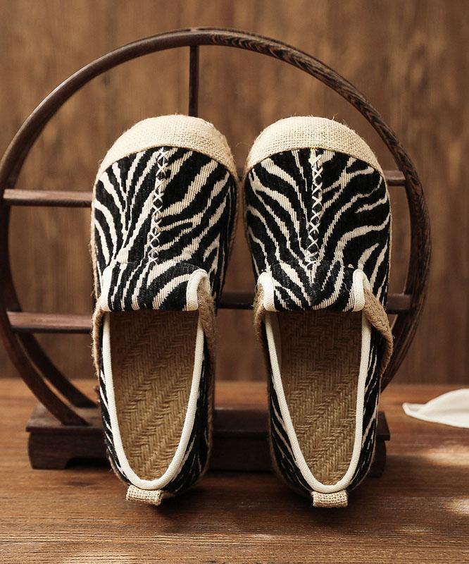 Grey Zebra Pattern Cotton Fabric for Splicing Flat Shoes