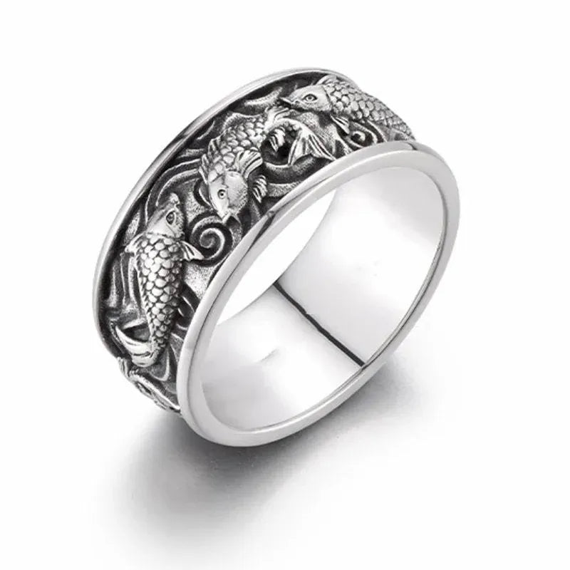 Vintage Fish Leaping Ring