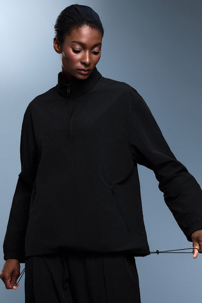 Athletic Half-zip Loose Sweatshirt