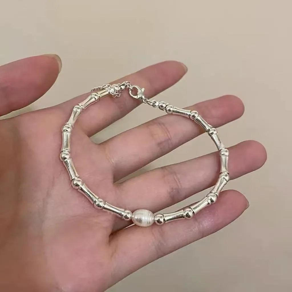 Silver Beaded Bracelet
