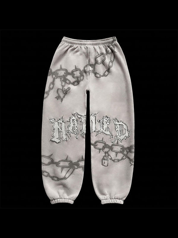 Multi Color Chain Print Sweatpants