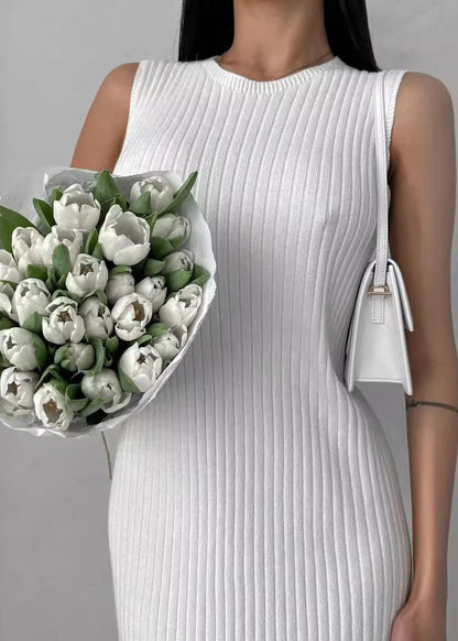 Sleeveless Ribbed Maxi Dress