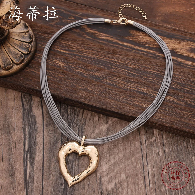Romantic Gold Heart Necklace