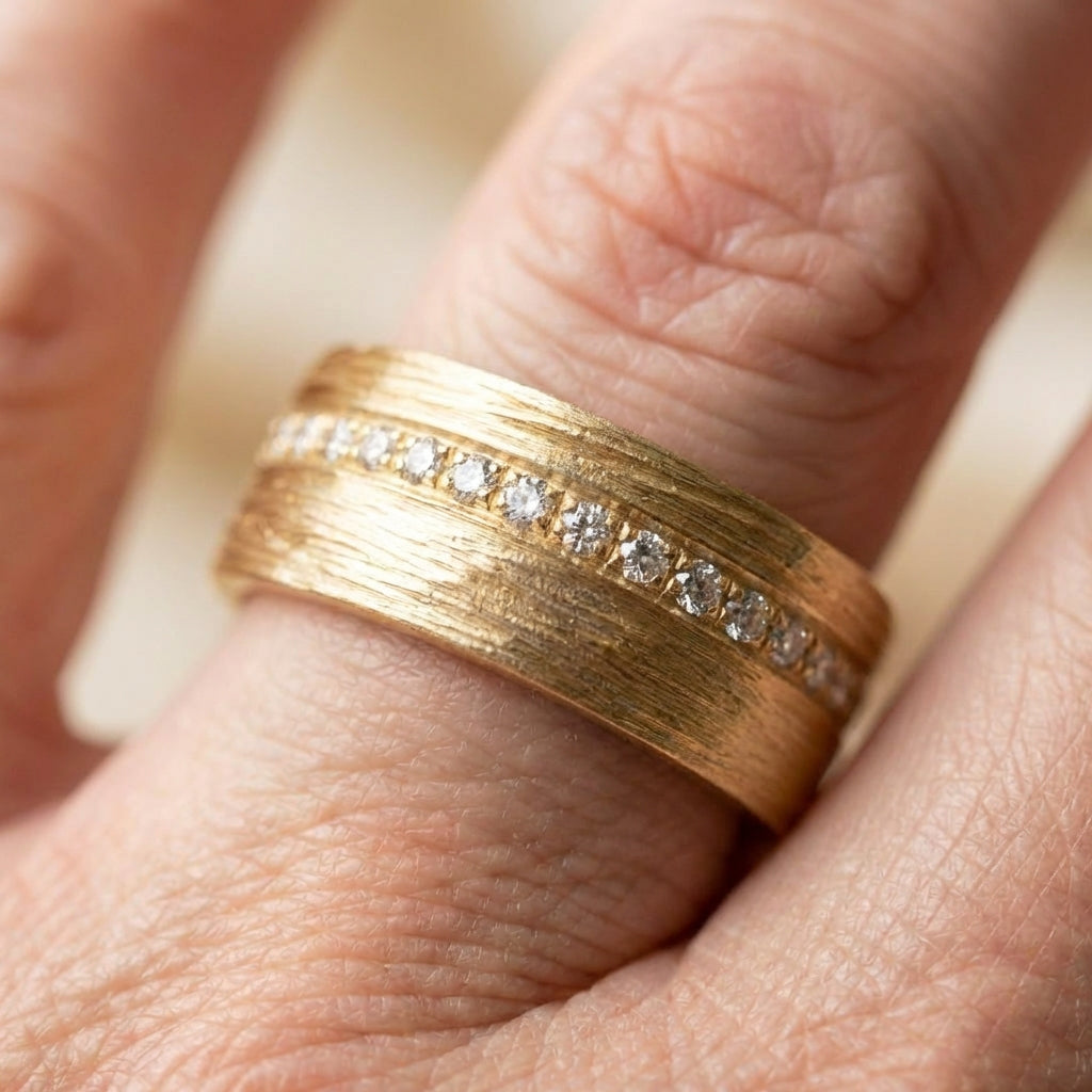 Vintage Gold Fine Zirconia Ring
