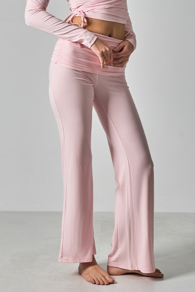 Fitted Foldover Soft Pants