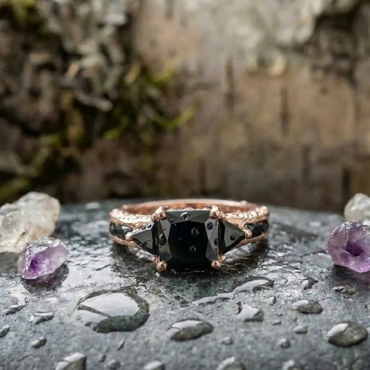 Elegant Silver Color Stone Ring