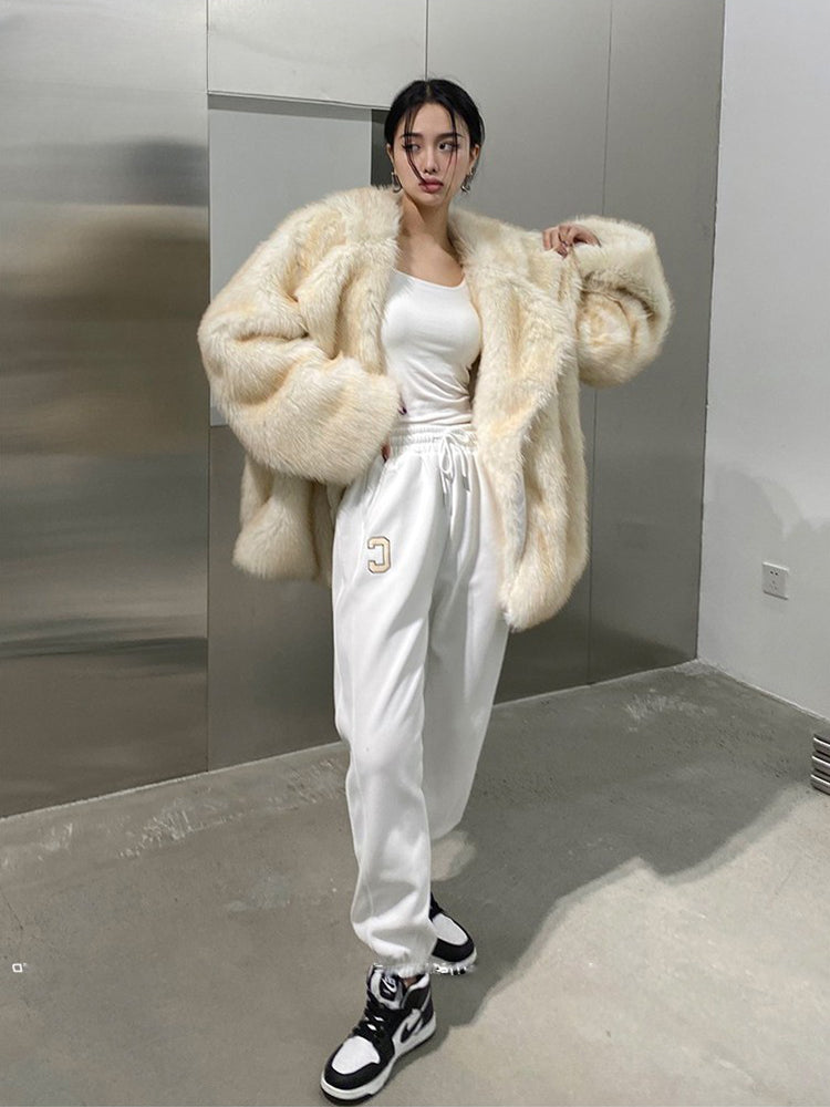 Winter Loose Thick Warm Soft Hairy Coat