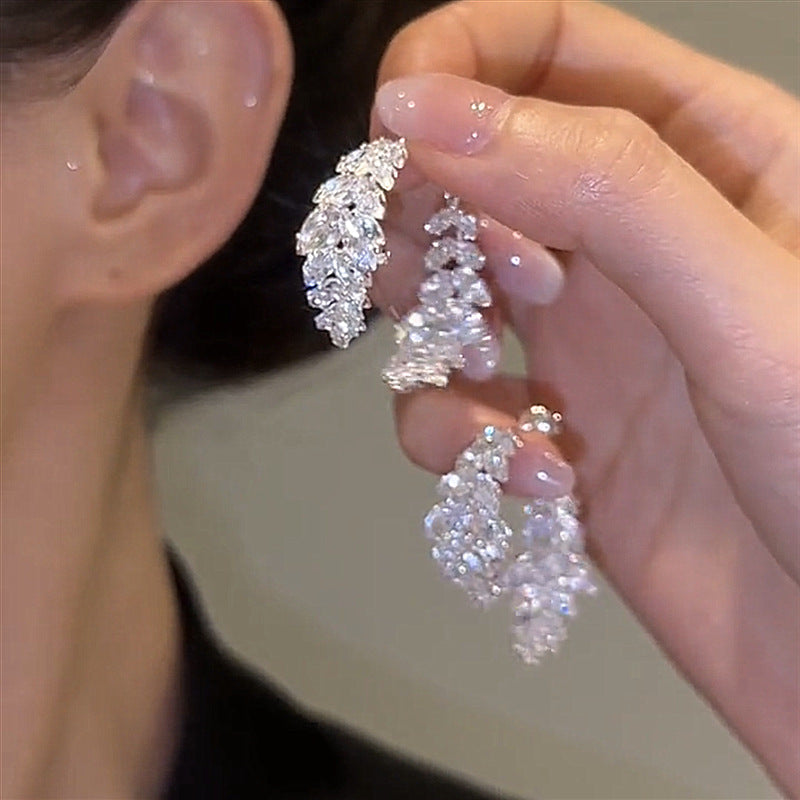Elegant Cascading Leaf Ear Cuff