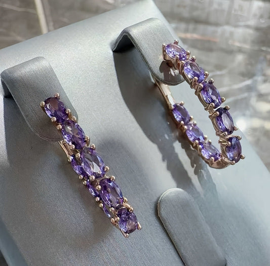 Elegant Amethyst Earrings