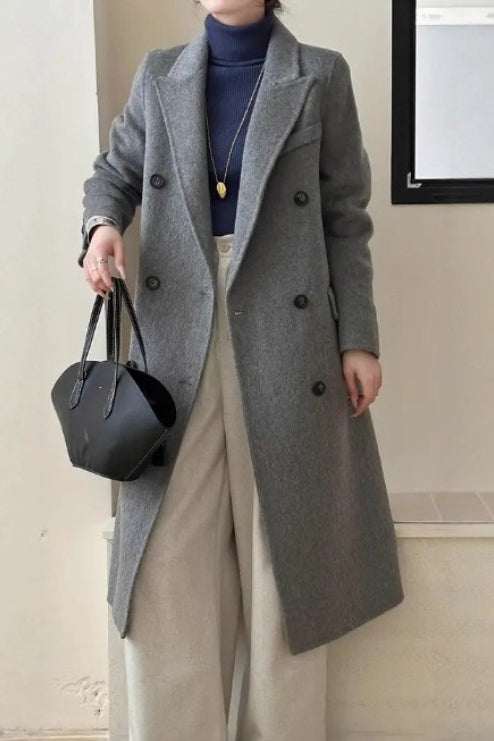 Double Breasted Wool Overcoat